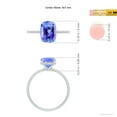 thumbnail image 4 of ANGARA Natural Thin Shank Cushion Cut 2.45 ct Tanzanite Ring with Diamonds in 14K White Gold for Women (Size-9x7mm) | December Birthstone, Anniversary, Jewelry Gift for Women | Natural Tanzanite Ring, 4 of 9