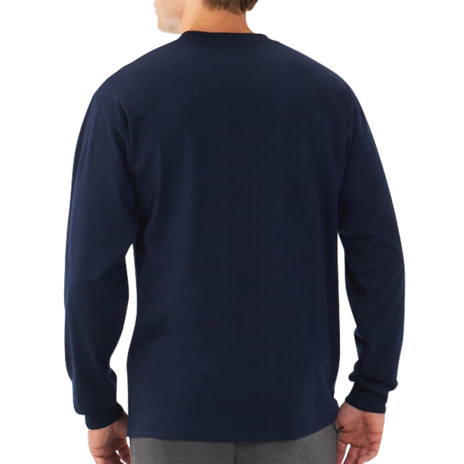 Fruit of the Loom Men's Platinum EverSoft Long Sleeve T-Shirt, Available up to size 4X - image 3 of 6