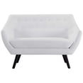 thumbnail image 4 of Modern Contemporary Urban Design Living Room Lounge Club Lobby Loveseat Sofa, Fabric, White, 4 of 4