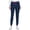 Navy, variant on Women Mid Rise Jogger with 5 Pockets Rib-Knit Cuffs with Drawstring Waistband MC102, L, White