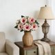 thumbnail image 5 of Plantas Verdes Artificiales De Tela 1 ramo de rosas artificiales rosas de tela para decoración de bodas,hogares y hoteles. Rkxzt, 5 of 8