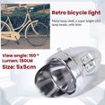 thumbnail image 4 of Bicycle Hat Front Light Retro Headlights Metal Silver 6Led Waterproof, 4 of 5