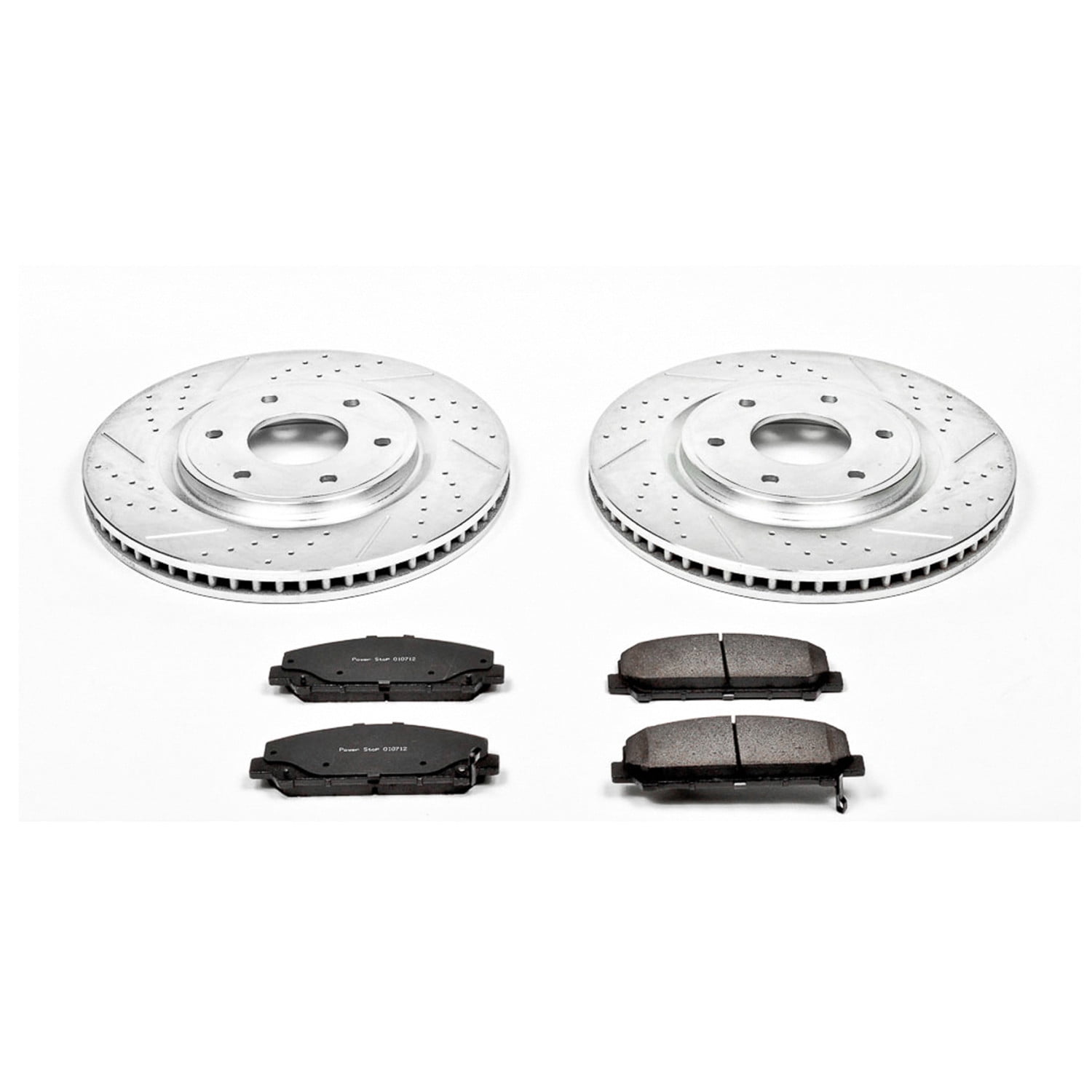 PowerStop Front Z23 Evolution Sport Carbon-Fiber Ceramic Brake Pad and Drilled & Slotted Rotor Kit Fits: INFINITI NISSAN Select Models K2909