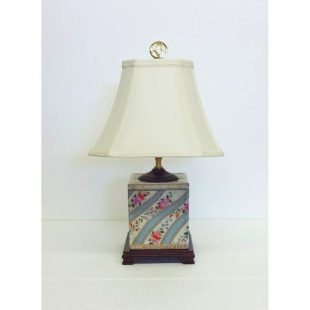 Glove Box Lamp - Amita Trading Inc. Floral Ettiene Porcelain Box Table Lamp