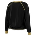 thumbnail image 3 of Women's WEAR by Erin Andrews Black New Orleans Saints Tie-Front Long Sleeve T-Shirt, 3 of 4