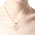thumbnail image 3 of Wollet Gold Stainless Steel Energy Pendant Necklace, CZ Stone, Health Energy Stone on the Back, Health Gift for Mom Wife Daughter, Diameter:0.86'', 3 of 4