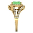 thumbnail image 3 of 1.935 ct Emerald Cut Simulated Green Diamond Solitaire with Accents Engagement Ring for Women in 18K Yellow Gold, 3 of 5