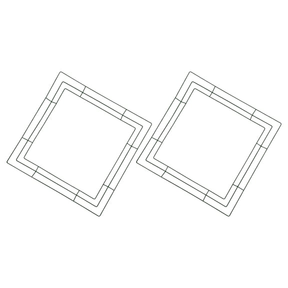 Amosfun 2-Pack Metal Wreath Frames Green Iron Wire Hoops for Floral Arrangements and Seasonal Home Decoration Crafts