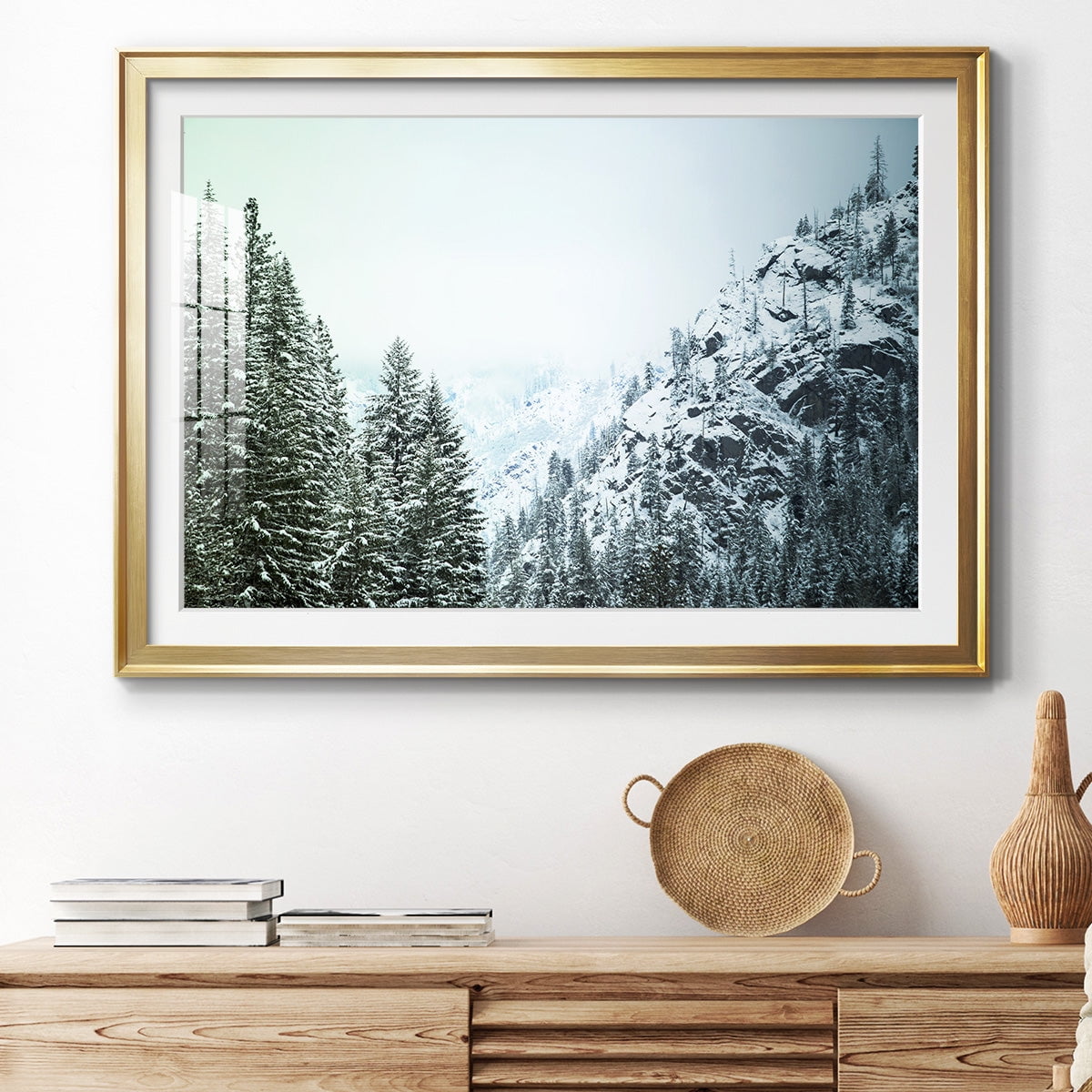 Snowfall in Cascadia II V1 Premium Framed Print - Ready to Hang