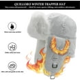 thumbnail image 2 of Winter Trapper Hat, Faux Rabbit Faux Fur Knit Russian Ushanka Aviator Warm Ski Hunting Cycling Winter Hats for Men and Women, 2 of 7