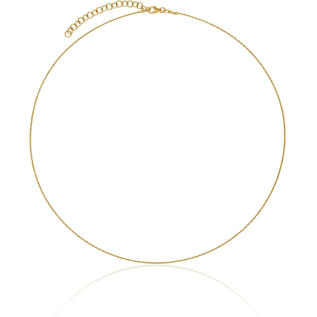 14K Solid Yellow Gold 0.8mm Twisted Neck Collar Neckwire Chain Cuff Choker Necklace