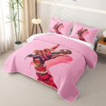 thumbnail image 3 of Castle Fairy Chic Microphone Quilt Full,Black Girl Full Bedspread Sets,Hot Pink Red, 3 of 7