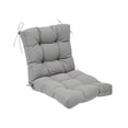 thumbnail image 2 of Cojín para silla mecedora con respaldo y lazos, color sólido, antideslizante, de poliéster, para sillón reclinable, cocina, interior gris, 2 of 8