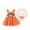Orange, variant on Zwiiyzr Boho Baby Dress Toddler Kids Girl Summer Pure Color Rainbow Cloud Suspender Skirt with Hat for 0-3 Years Baby Clothes Pink