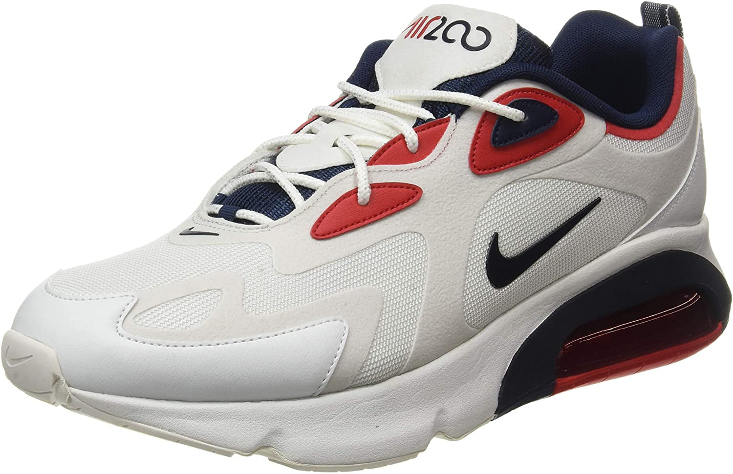 in het midden van niets Voorman bezig Nike Air Max 200 White/Red/Blue Running Shoes Men Size - Walmart.com