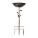 thumbnail image 4 of Baño para pájaros de metal, comedero para pájaros con estaca, baño para pájaros decorativo fácil de limpiar, decoración de jardín para patio, césped, Pájaro de Bronce, 4 of 8