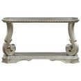 thumbnail image 2 of Acme Northville Sofa Table Antique Silver & Clear Glass, 2 of 4