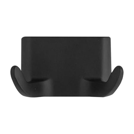 Bowery Hill Aluminum and Zinc Double Robe Metal Hook in Matte Black