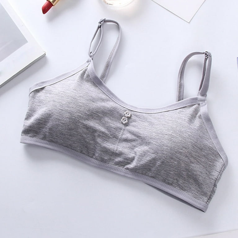 LBECLEY Student Underclothes Cropped Underwear Bra for Teens Training Bras  Cami Vest Wireless Padded Girls Sports Teenager Bra Tube Tops for Women