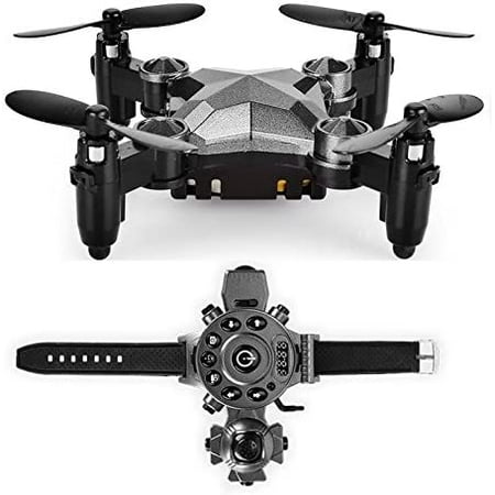 Top Race Foldable Mini Drone, with Altitude Hold, Headless Mode and 1 Key Return Black