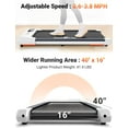 thumbnail image 4 of THERUN Walking Pad Treadmill Under Desk, Portable Mini Treadmill for Home/Office, Walking Pad Treadmill 2.5HP, Walking Jogging Machine with 265 lbs Weight Capacity Remote Control LED Display, 4 of 6