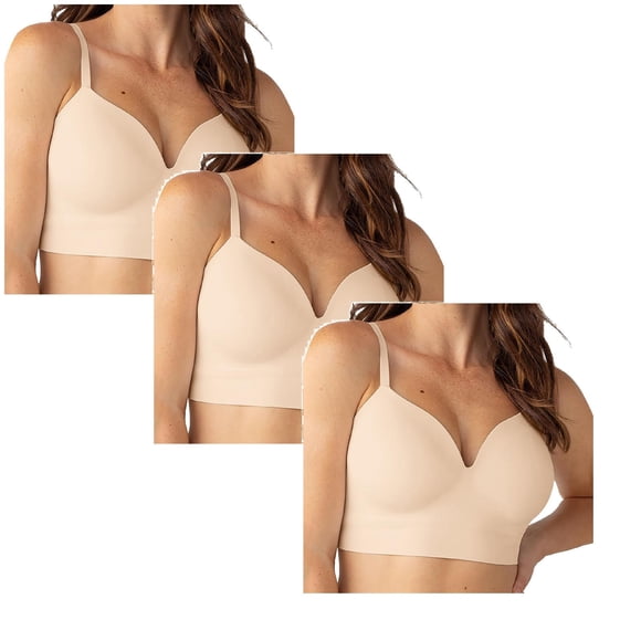 FhsagQ 3PCS Womens Bras Underwire with Padding Bras for Women Bralettes for Women with Support Size XXL