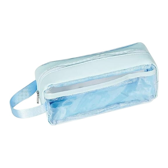 Btomtd Pencil Case,Cute Pencil Case,Preppy Pencil Case,Transparent Large Capacity Visible Pencil Case, Minimalist Student Stationery Bag