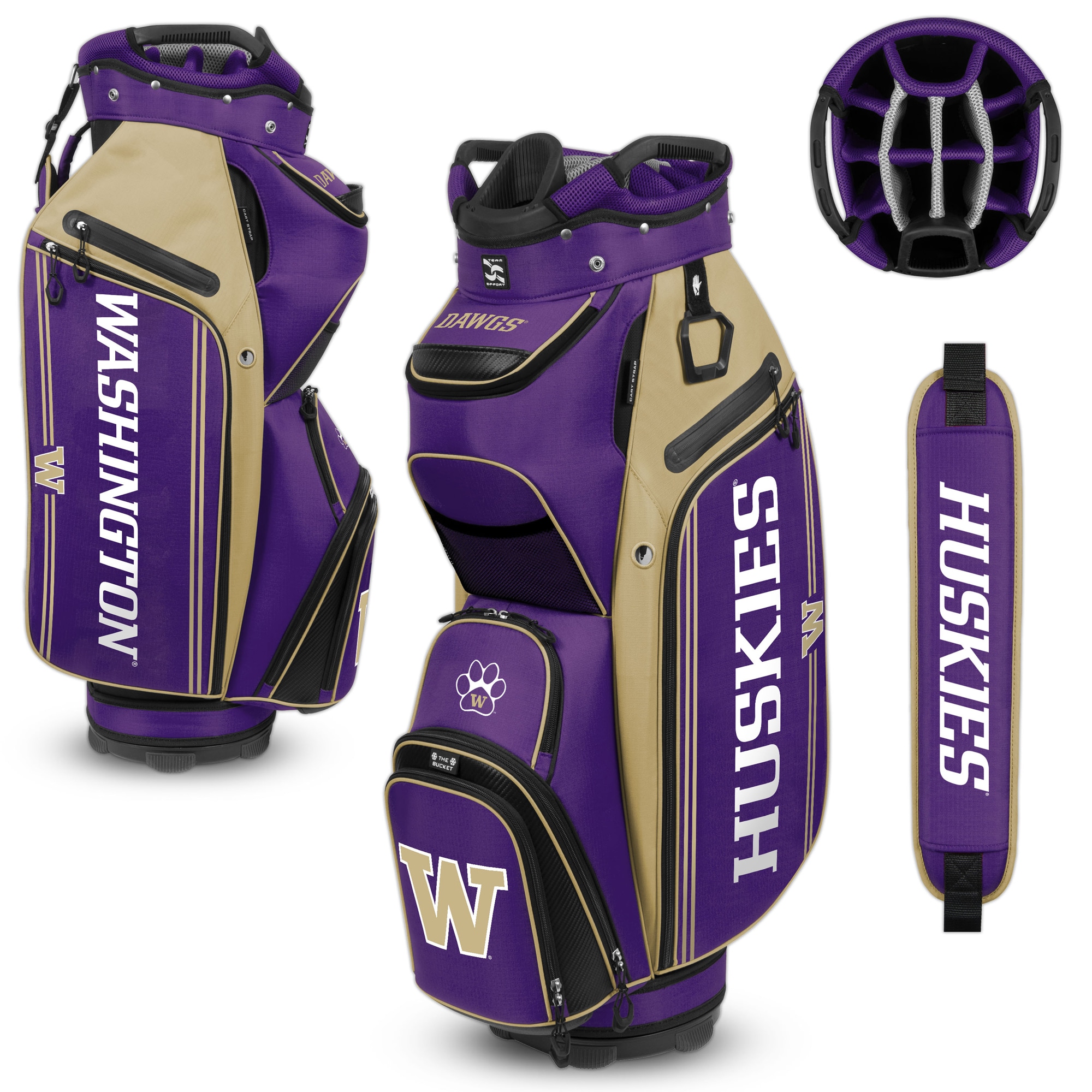 WinCraft Washington Huskies Bucket III Cooler Cart Golf Bag