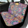 thumbnail image 3 of Uorisanigo Mandala Floral Automobile Seat Cover Sets 14 Pack with Car Steering Wheel Cover Arm Rest Cover Car Head Rest Protector Seat Belt Pads Universal for Auto Truck Van SUV, 3 of 6