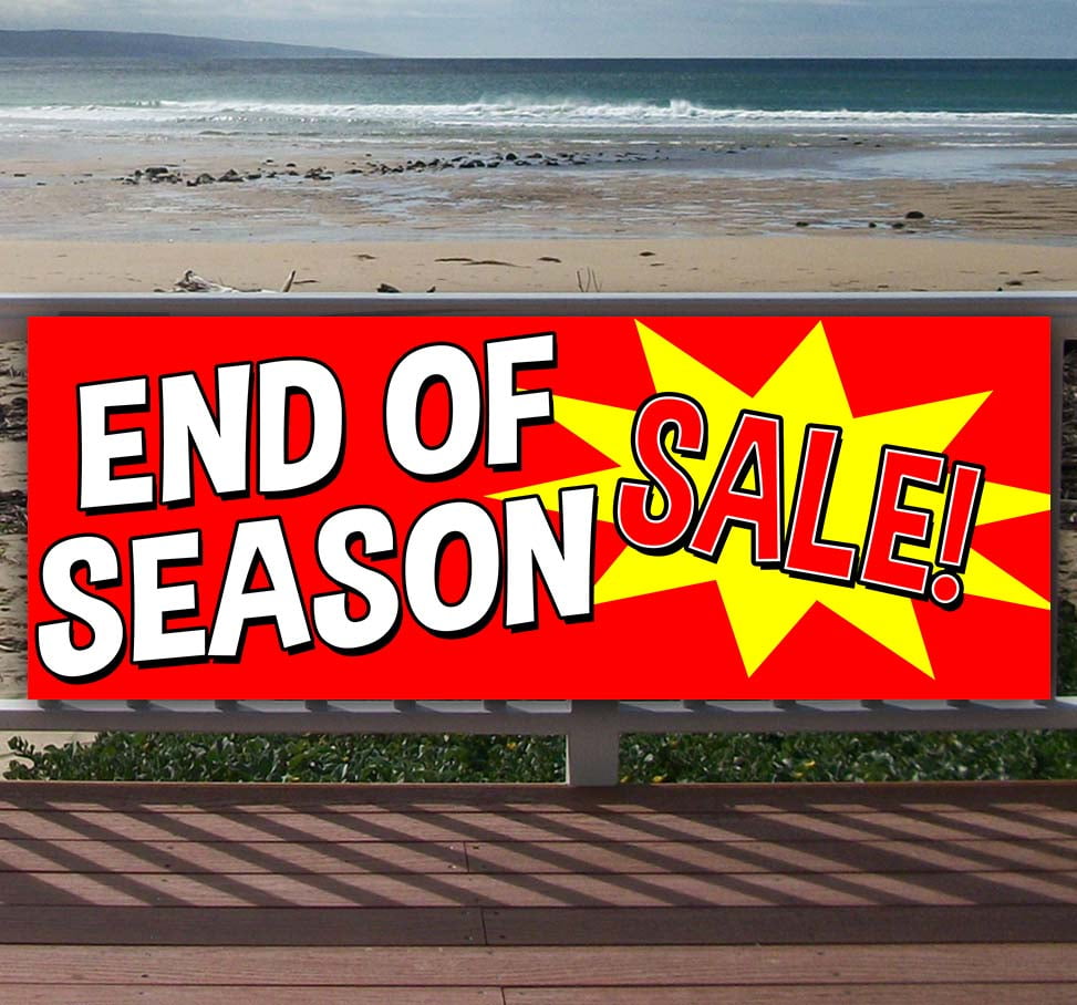 END OF SEASON SALE! 13 oz heavy duty vinyl banner sign with metal