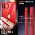 thumbnail image 5 of Shockproof Clear Case for iPhone 12/12 Pro, [Not Yellowing] [10FT Military Drop Protection] Hard Clear Back Four Corner Airbags Drop Protection Phone Cover, 6.1 inch, Red, 5 of 14