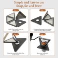 thumbnail image 3 of xianyou-Portable Pour Over Coffee Dripper with Storage case, Stainless Steel Mesh Reusable Coffee Filter, Dishwasher Safe, Ideal for Camping, RV, Backpacking, or at Home, Office, 3 of 4