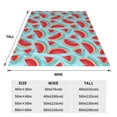 thumbnail image 3 of Honeii Watermelon Print Fleece Blanket - Throw Blanket for Bed, Sofa, Couch, Camping, and Travel , Microplush Ultra Soft Warm Blanket-50"x40", 3 of 7