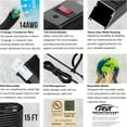 thumbnail image 4 of CRST 1875W Heavy Duty Metal Power Strip 12 Outlets with 15 Feet Long Extension Cord, UL Listed, 4 of 8