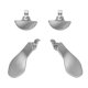 thumbnail image 1 of Ygjytge 4 Piezas Accesorios Lengüeta Trasera Reemplazo Metal para El Controlador PS5 Elite (plata), 1 of 8