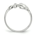 thumbnail image 2 of 925 Sterling Silver Rhodium-plated Polished Anchor Ring, 2 of 3