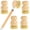 Pan Brush+4PCS Handle Brushes, variant on AEVXKHI 5PCS Bamboo Dish Brushes Set, Kitchen Clean Dish Scrubber, Wooden Natural Bristle Dish Brushes, with 4 Replacement Heads for Washing and Cleaning Pot Pan Dish Bowl