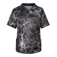 thumbnail image 1 of Men's Short Sleeve V Neck Small Animals Print Chest Pocket Carer Top 5XL, 1 of 3