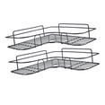 thumbnail image 3 of Corner Shelf Iron Holder Triangular Storage Rack Hole Free Installation for Bathroom Kitchen, 3 of 12