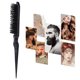 thumbnail image 3 of Peine de cerdas de jabalí con mango de madera de cola puntiaguda peine de teñido de salón (negro) Likrtyny  cuidado belleza, 3 of 9