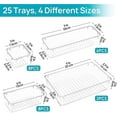 thumbnail image 2 of 25 Pcs Clear Plastic Drawer Organizers Set, 4-size Versatile Bathroom And Vanity Drawer Organizer Trays, 2 of 5