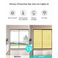 thumbnail image 4 of Window Privacy Film Yellow Gradient Stained Glass Window Film Decorative Sun Block Window Cover Farm Plaid Buffalo Checkered Gingham Window Clings Static Adhesive Sticker for Bathroom 23.6"x59", 4 of 7