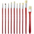 thumbnail image 1 of GHSDFBB XDT#989 Artist Paint Brush 10 Piece Set Nylon & Hog Hair Extra Long Handle #1#2#3#4#5#6#7#8#9#10, Paint Brush for Acrylic & Oil & Watercolor Painting, 1 of 7