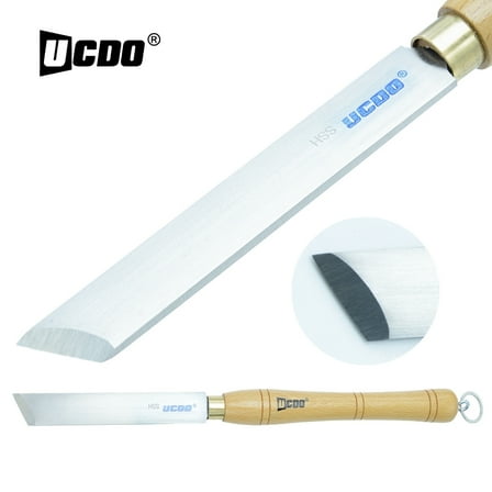 UCDO HSS Wood Lathe Skew Chisel Woodturning Tools Walnut Handle Woodworking Turning Gouge