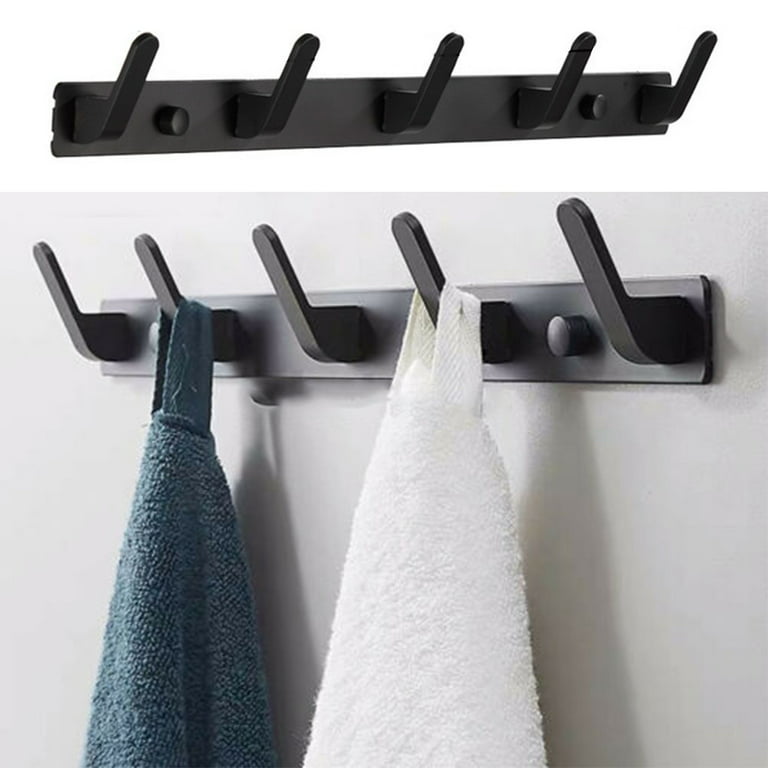 Coat Rack Wall Mounted, 2 Pack Wall Hooks for Coats, Heavy Duty Metal Coat  Hangers for Wall,6 Hooks for Purse Clothes Jacket Backpack in Mudroom