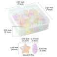 thumbnail image 6 of 1Box Luminous Acrylic Beads Glitter Beads Glow in the Dark Star Mixed Color 14x15x8mm Hole: 2mm 50pcs/box, 6 of 7