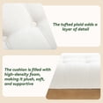 thumbnail image 5 of Guyou Entryway Bench Tufted Upholstered Bench 45.5 End of Bed Bench for Bedroom Wood Storage Bench Modern Floating Design Window Bench Ottoman Long Bench Seat for Living Room Indoor Hallway, 5 of 10