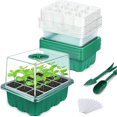 thumbnail image 1 of Jinsinto Mini Greenhouse For Plants, 10 Pieces 120 Cells Inner Seedling Tray With Raised Lids, Seedling Tray, 20 Labels, 2 Tools, 1 of 5
