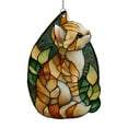 thumbnail image 2 of 3.54 Inch Acrylic Cat Suncatcher Ornament, 2D Stained Glass Effect Orange Tabby Hanging Decor, Cute Cat Lover Christmas Gift for Women Mom, Car Rearview Mirror Charm, Home Window Wall Art, 2 of 6
