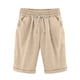 thumbnail image 3 of MKLEKYY Pantalones Cortos Casuales Para Mujer, De Doble Capa, Con Pliegues Y Dobladillo, De Pierna Recta, Informales, De Cintura Alta, Deportivos, Holgados, De Moda., 3 of 4